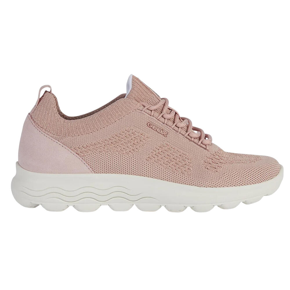 Scarpe Sportive Pelle Scamosciata Donna Geox Spherica Rosa Chiaro 3/4