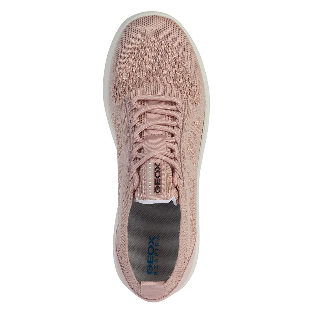 Scarpe Sportive Pelle Scamosciata Donna Geox Spherica Rosa Chiaro 4/4