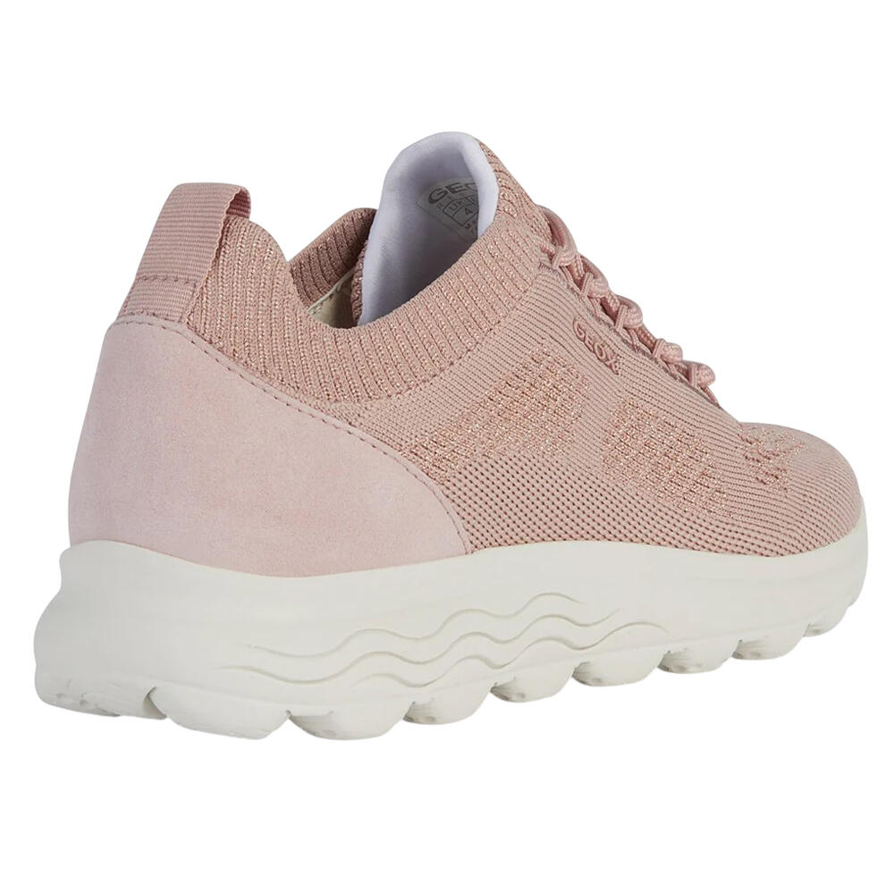 Scarpe Sportive Pelle Scamosciata Donna Geox Spherica Rosa Chiaro 2/4
