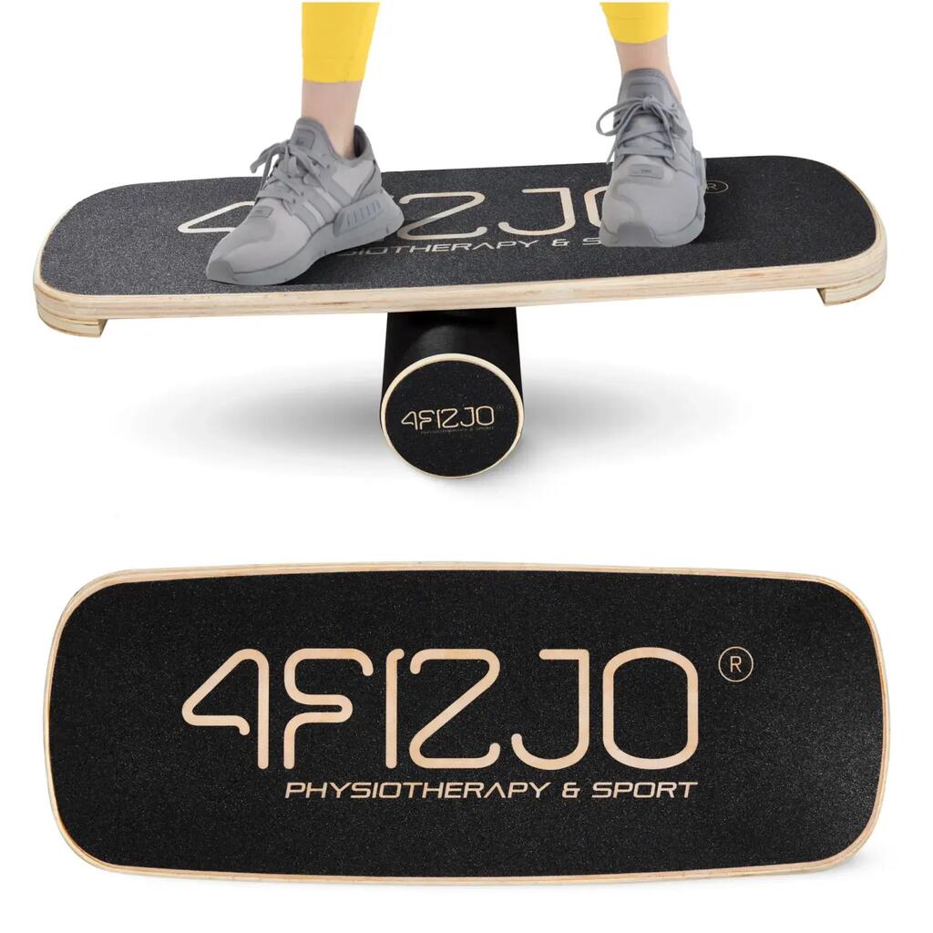 Платформа за баланс BALANCE BOARD PRO 4FIZJO 74,5x28,5 см ролка ниво 3/3 дръжки