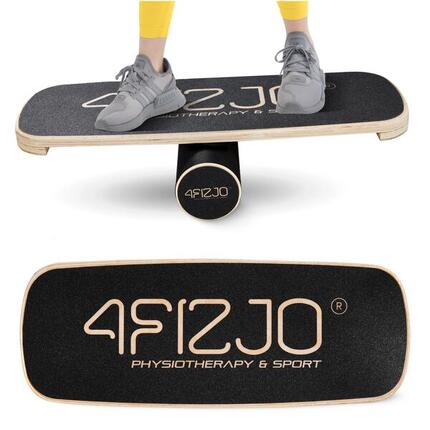 Drewniana platforma do ćwiczeń równowagi BALANCE BOARD PRO 4FIZJO podłużna