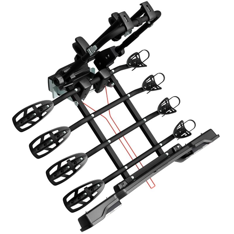 Suport biciclete Peruzzo Parma 4 biciclete 706/4N negru pe carligul de remorcare