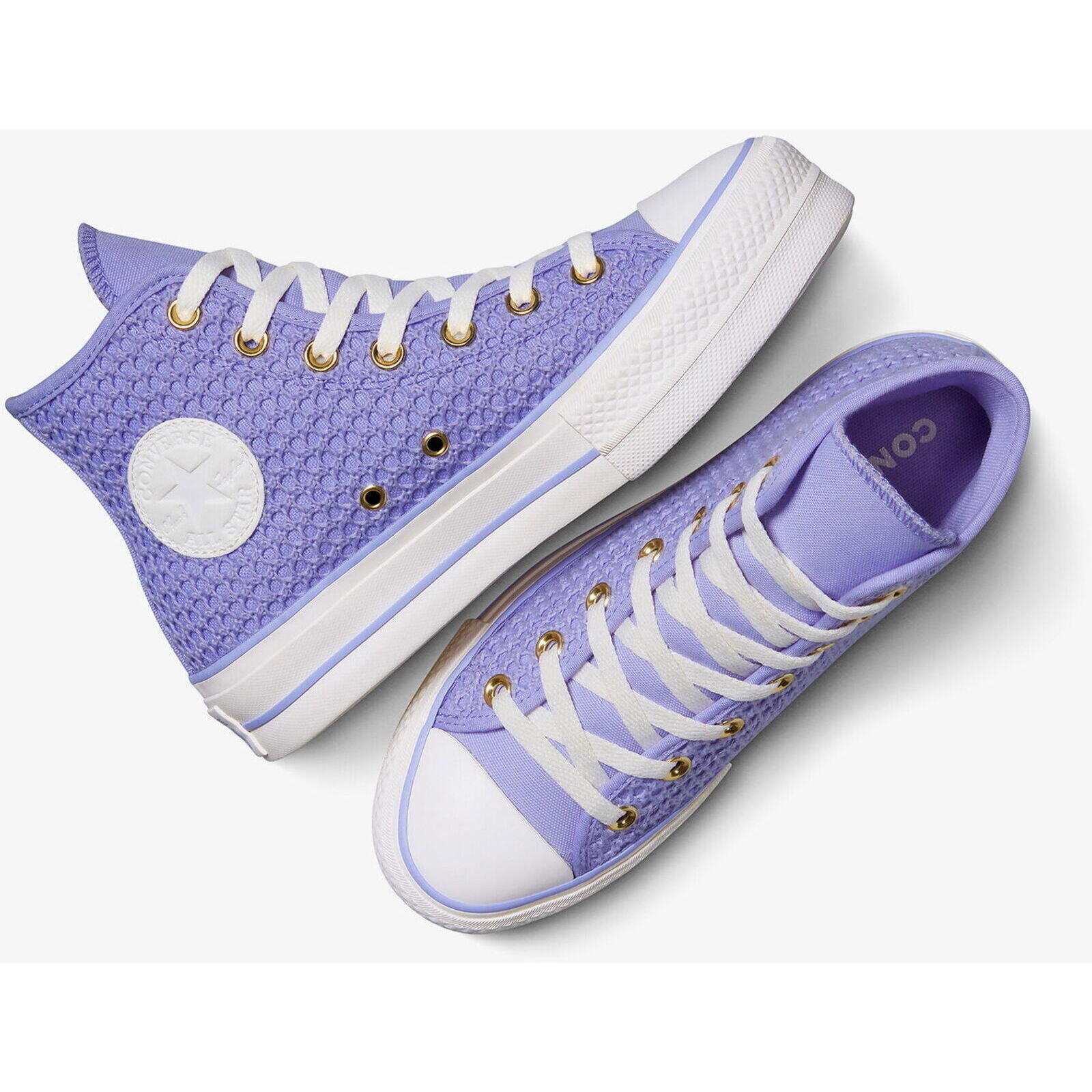 Baskets Converse Chuck Taylor All Star Lift Platform Knit, Bleu, Unisexe 2/5