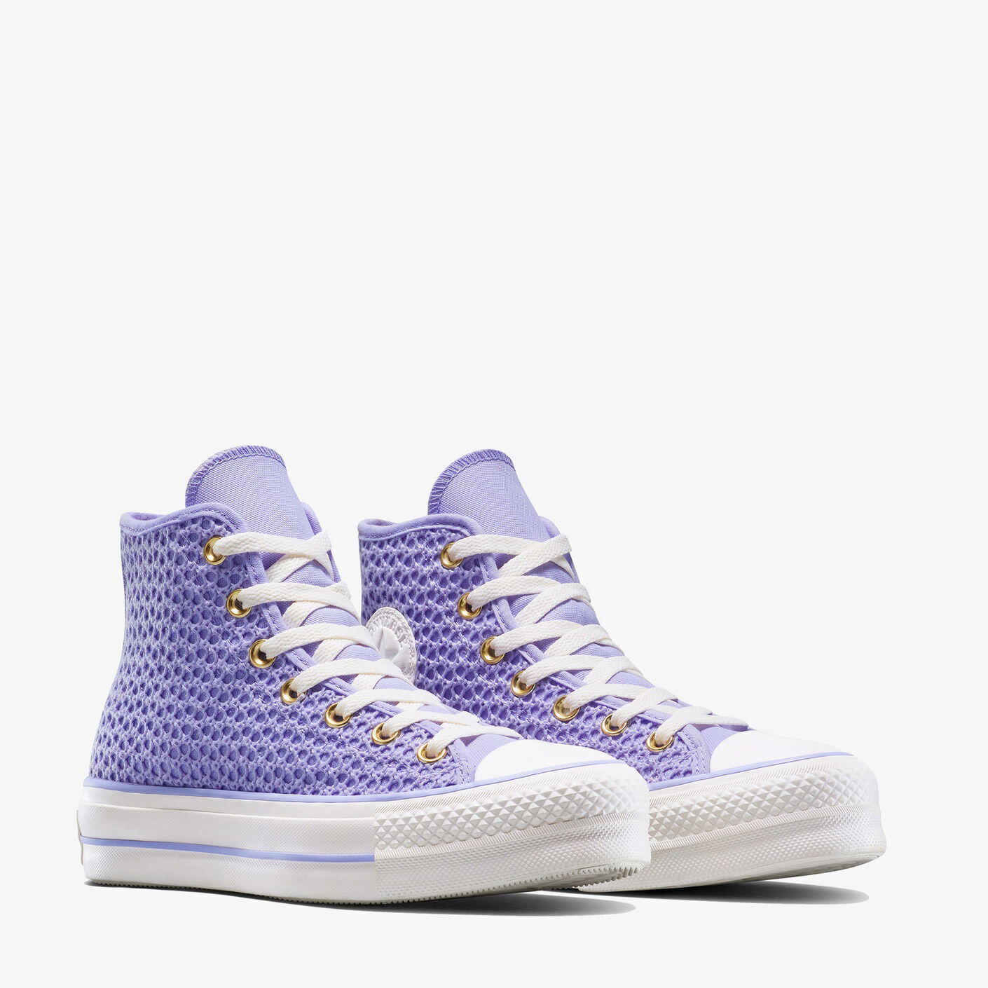 Baskets Converse Chuck Taylor All Star Lift Platform Knit, Bleu, Unisexe 3/5
