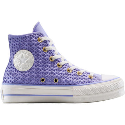 Sneakers converse chuck taylor all star lift platform knit. blauw. uniseks