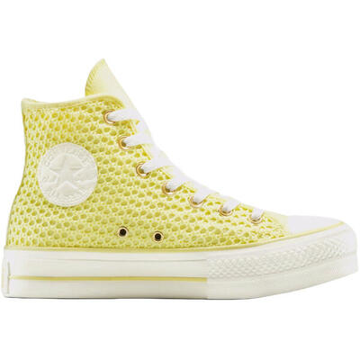 Sneakers converse chuck taylor all star lift platform knit. geel. uniseks
