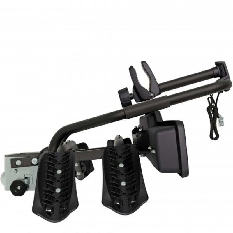 Suport 2 biciclete Peruzzo Siena 669N cu prindere pe carlig remorcare, Negru