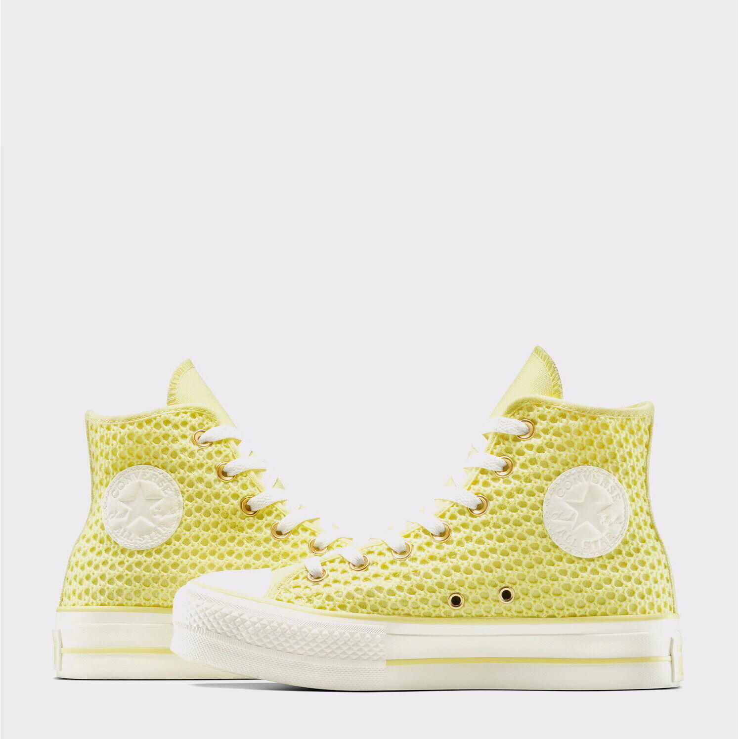 Baskets Converse Chuck Taylor All Star Lift Platform Knit, Jaune, Unisexe 3/5