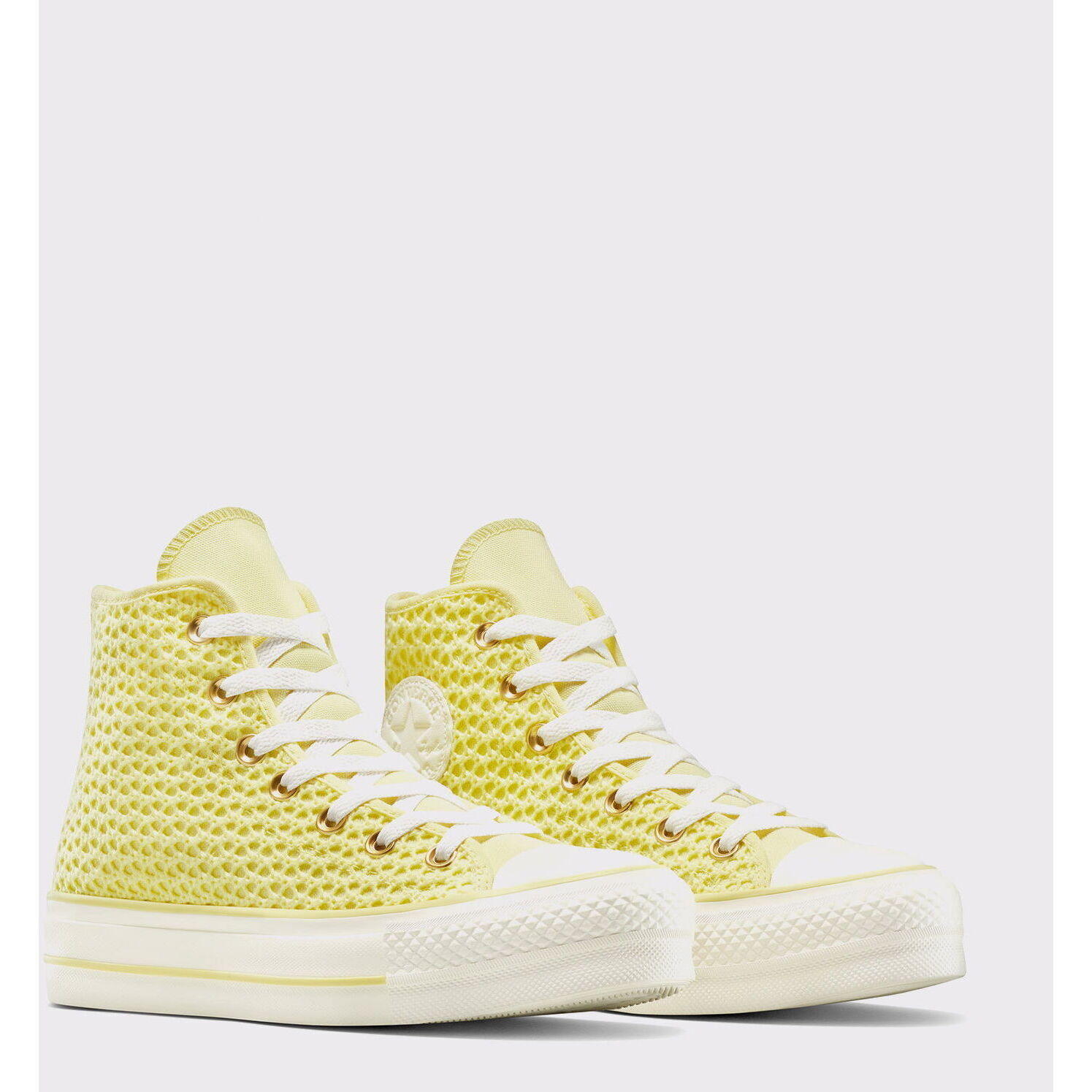 Baskets Converse Chuck Taylor All Star Lift Platform Knit, Jaune, Unisexe 4/5