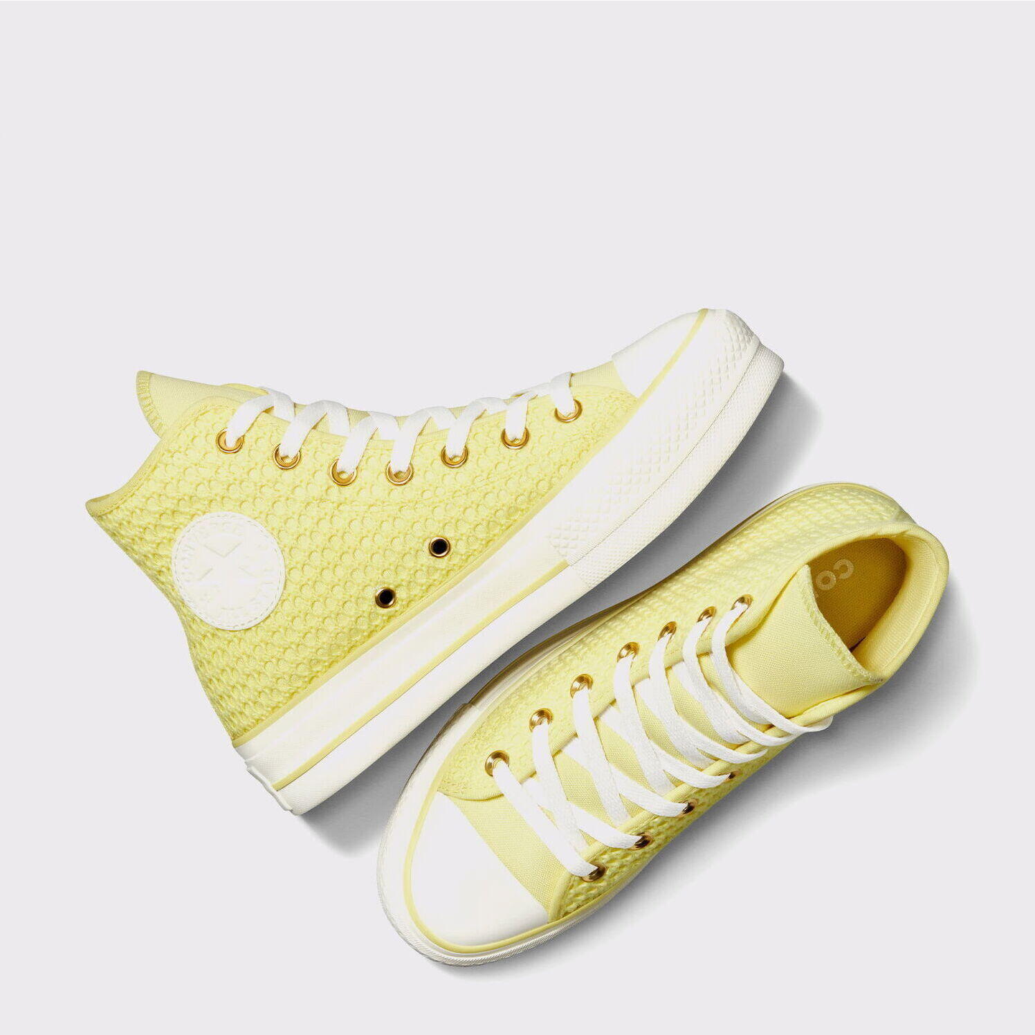 Baskets Converse Chuck Taylor All Star Lift Platform Knit, Jaune, Unisexe 2/5