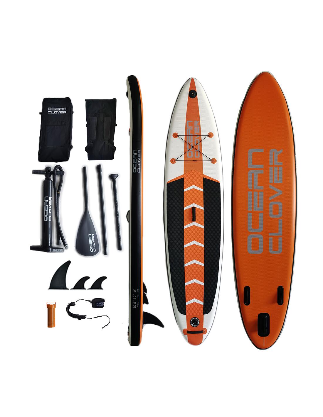 CLOVER FITNESS OPBLAASBAAR SUP BOARD-VARADERO- 320cm x 76cm x 15cm (SET)