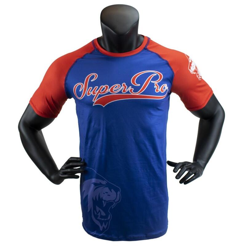 Super Pro Combat Gear T-Shirt Sublimatie Challenger Blauw/Rood/Wit