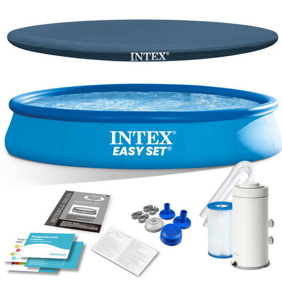 Basen rozporowy do ogrodu Intex 457 x 84 cm zestaw 9w1
