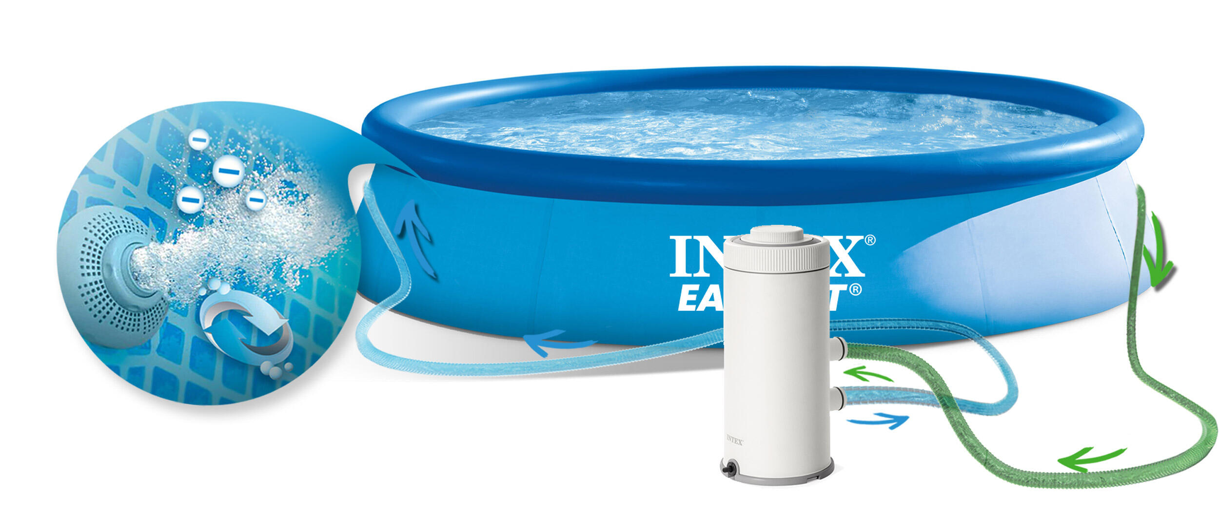 Piscina natación Piscina Easy Set Azul 4/6