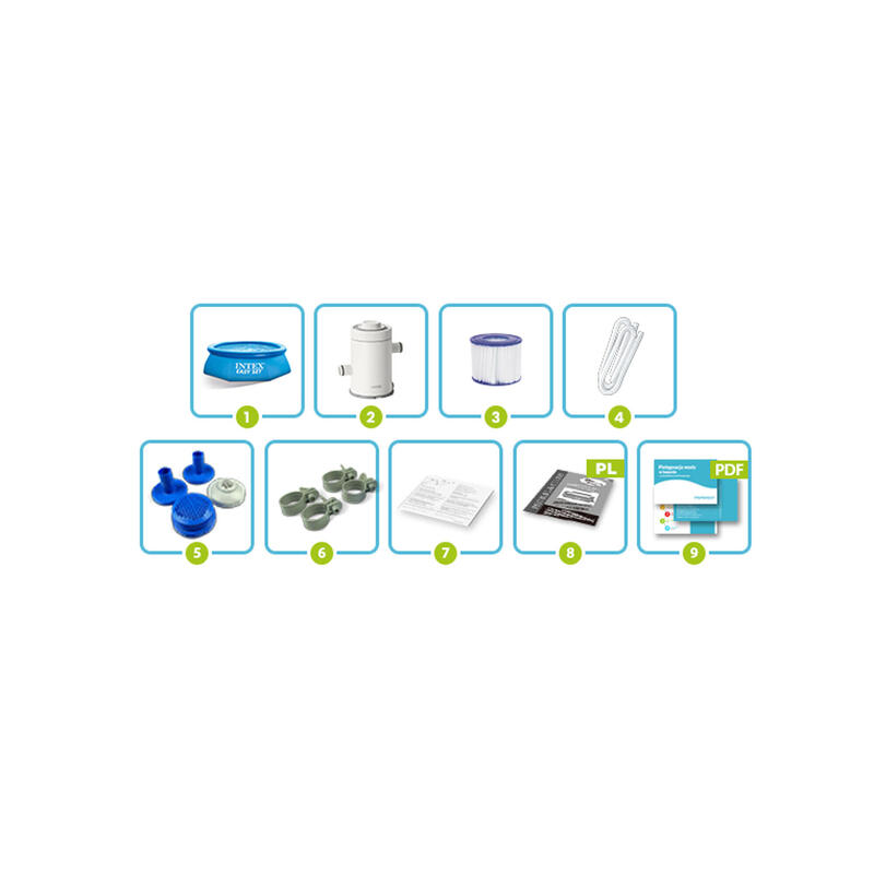 Piscine natation - Easy Set bleu azure