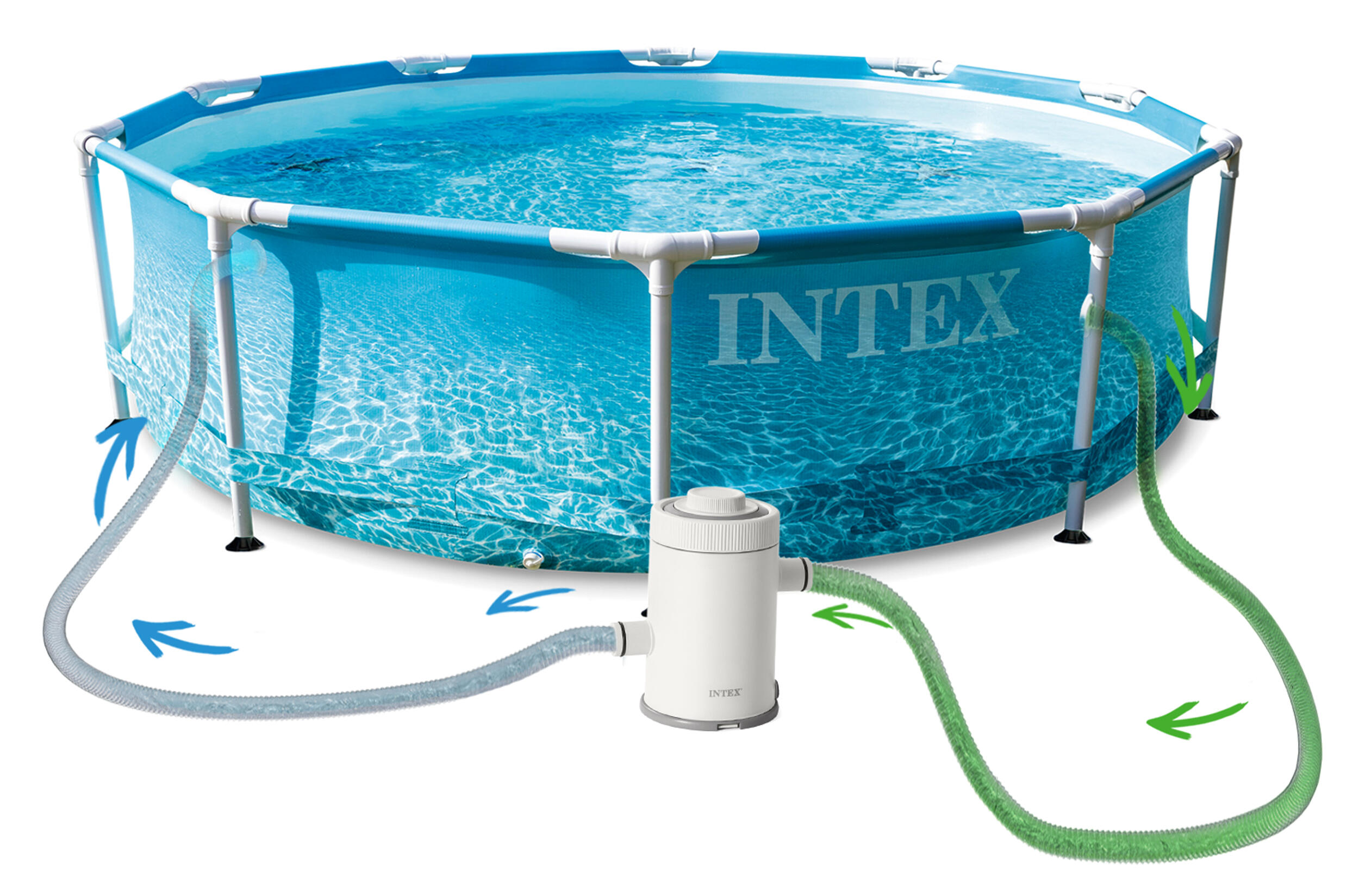 Intex 28208ND - Piscina Metal Frame Beachside, Pompa Filtro, 305x76cm 6/6