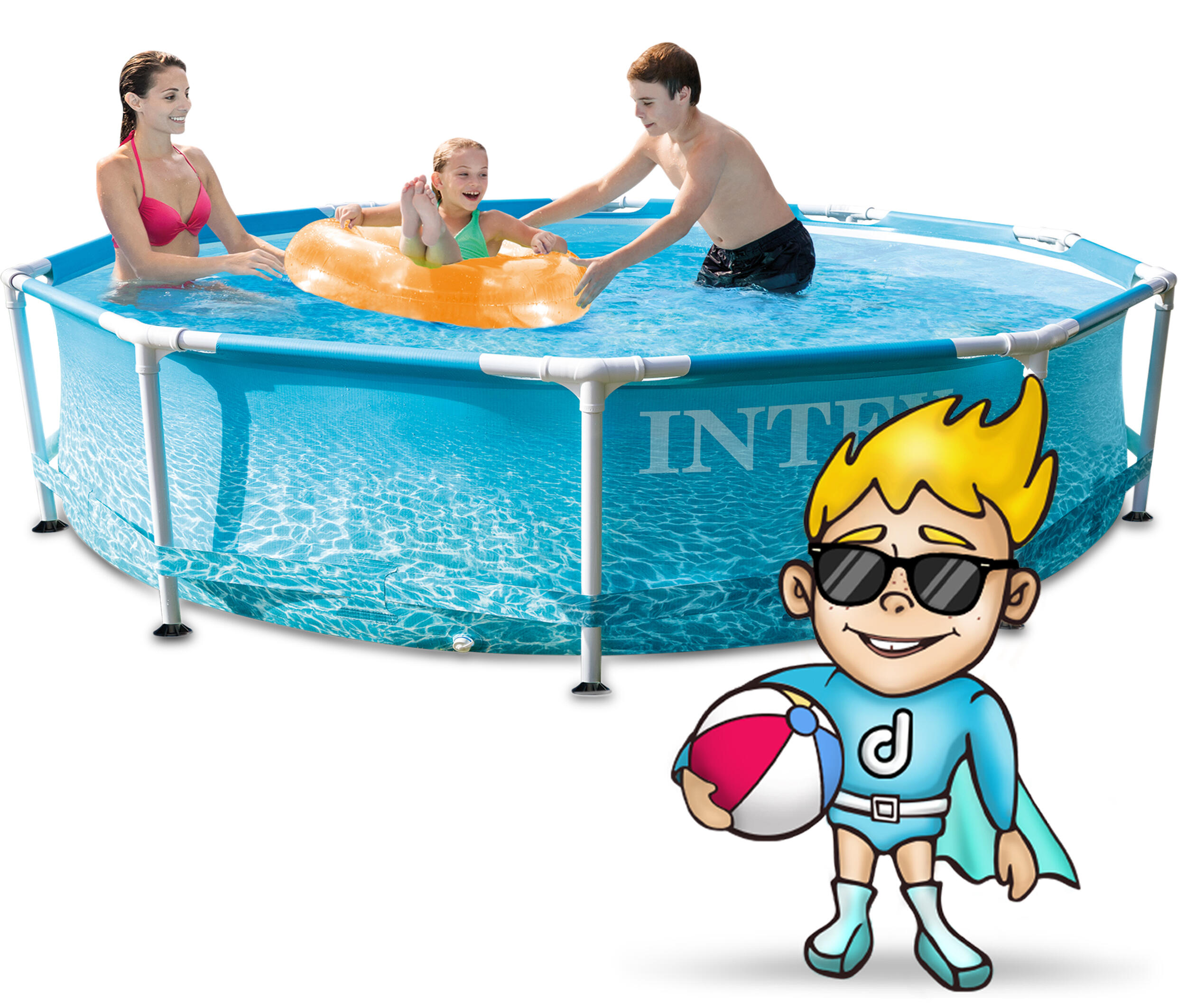 Intex 28208ND - Piscina Metal Frame Beachside, Pompa Filtro, 305x76cm 2/6
