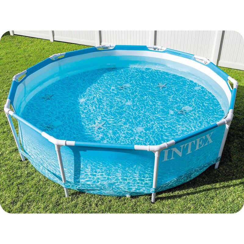 Piscina cu cadru metalic 16in1 INTEX 28208, rotunda, albastra, 305x76 cm