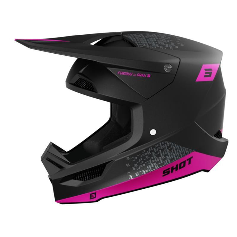 SHOT RACE GEAR Helm Shot Furious - Draw Roze Mat