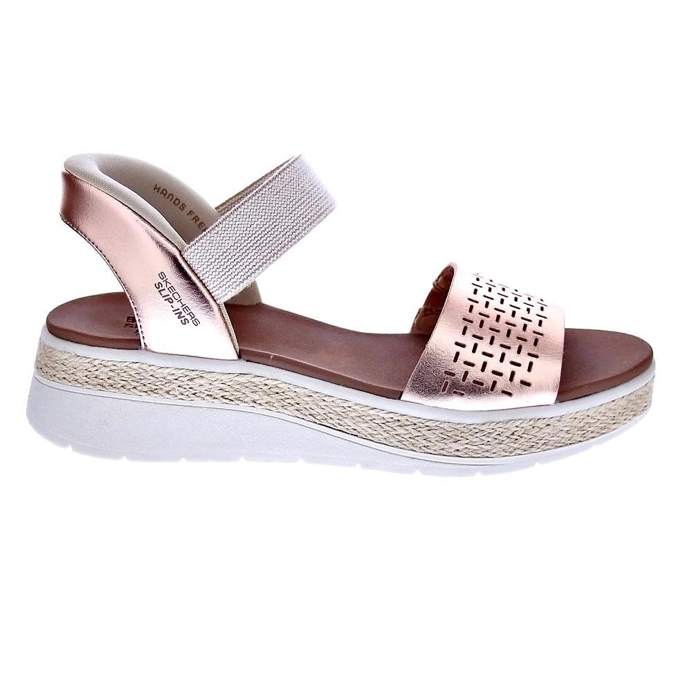 Skechers - Sandale Femme Skechers Slip-ins Bobs Sun Ray Argent - Sandales - Rose - Decathlon
