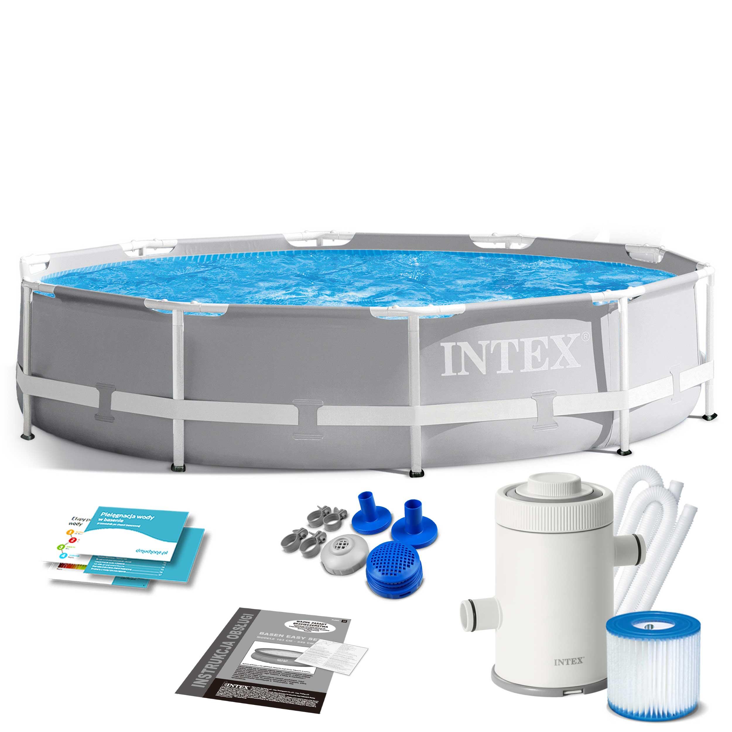 Piscina desmontável redonda prisma frame intex 305x76 cm com bomba