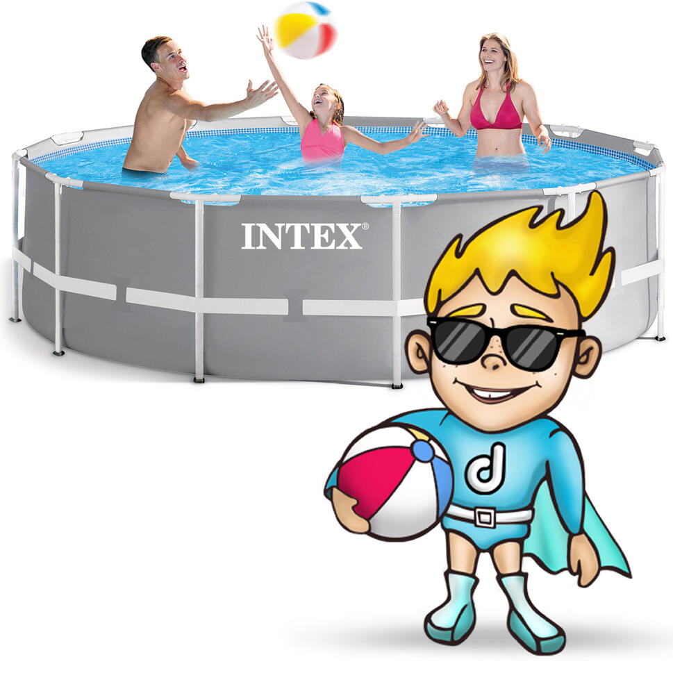 Basen stelażowy do ogrodu Intex 366 x 99 cm zestaw 9w1