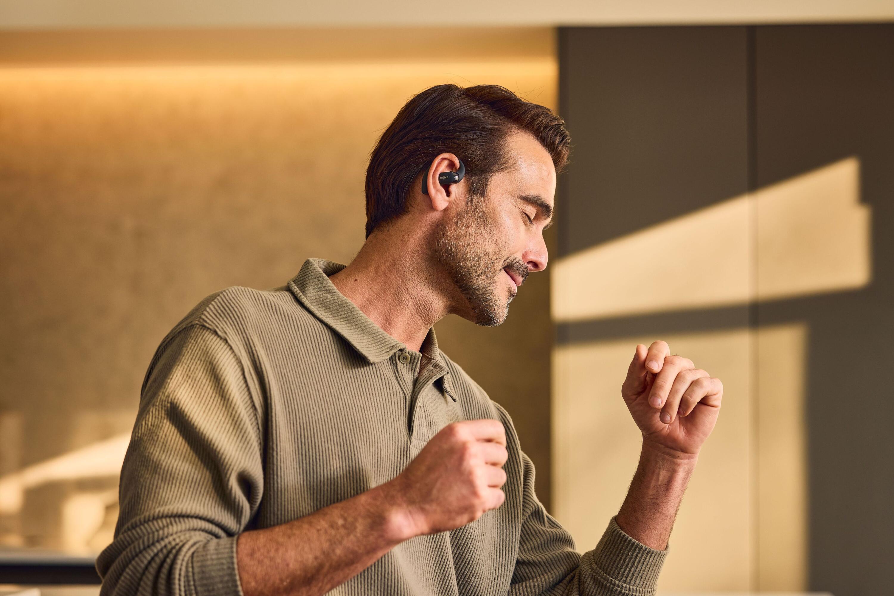 Cuffie Bluetooth sportive OPENFIT 2 nero 6/7