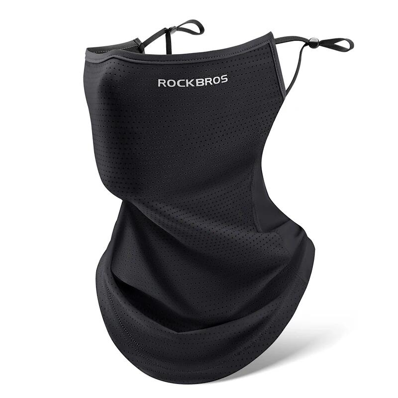 ROCKBROS Schwarze ROCKBROS Gesichts-Sturmhaube aus Eisstoff