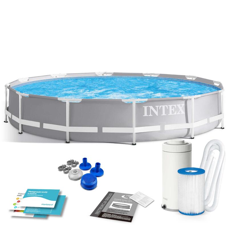Piscina pentru gradina rotunda 366cm + pompa cu filtru INTEX