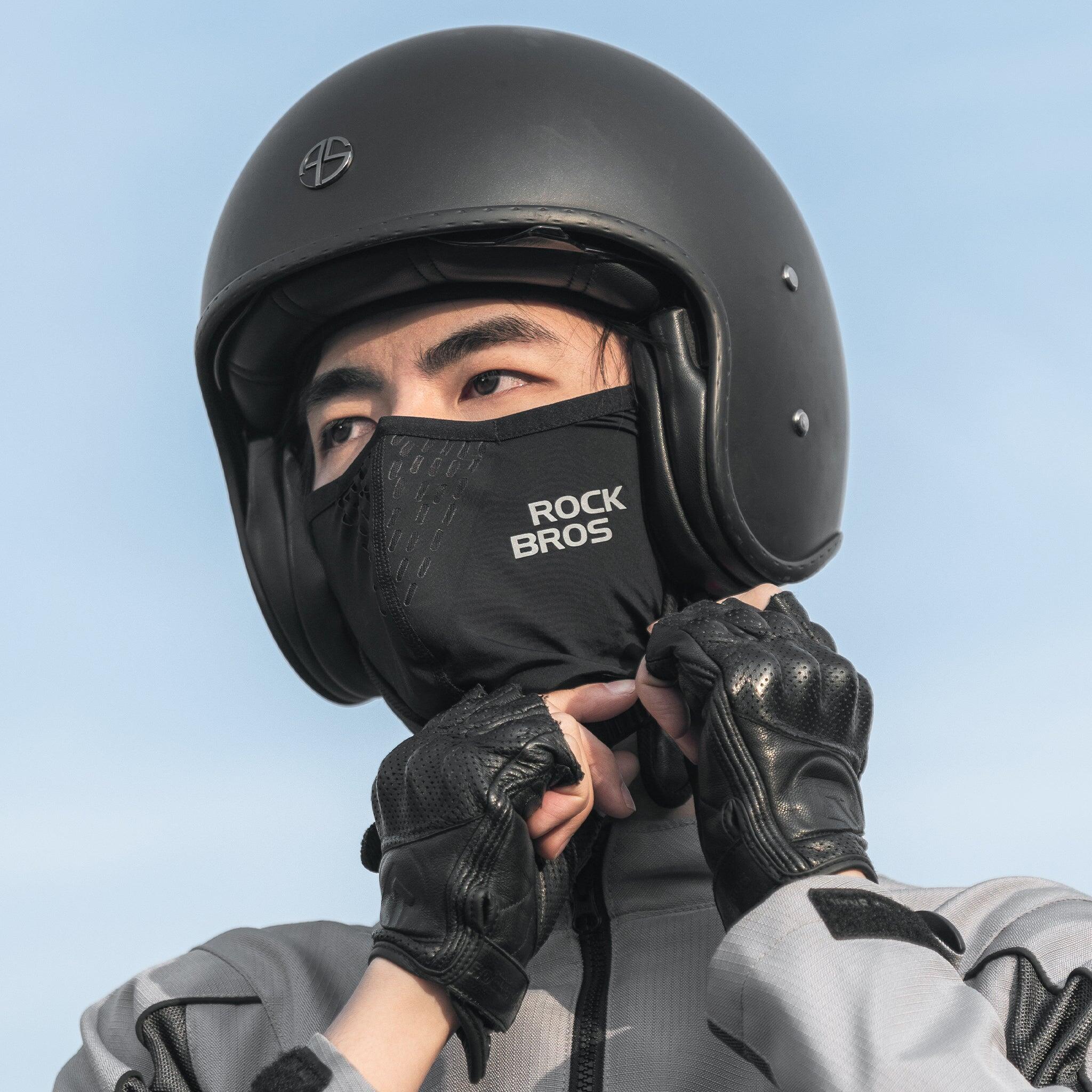 ROCKBROS Thermische Halb-Sturmhaube Winter Schwarz 3/6