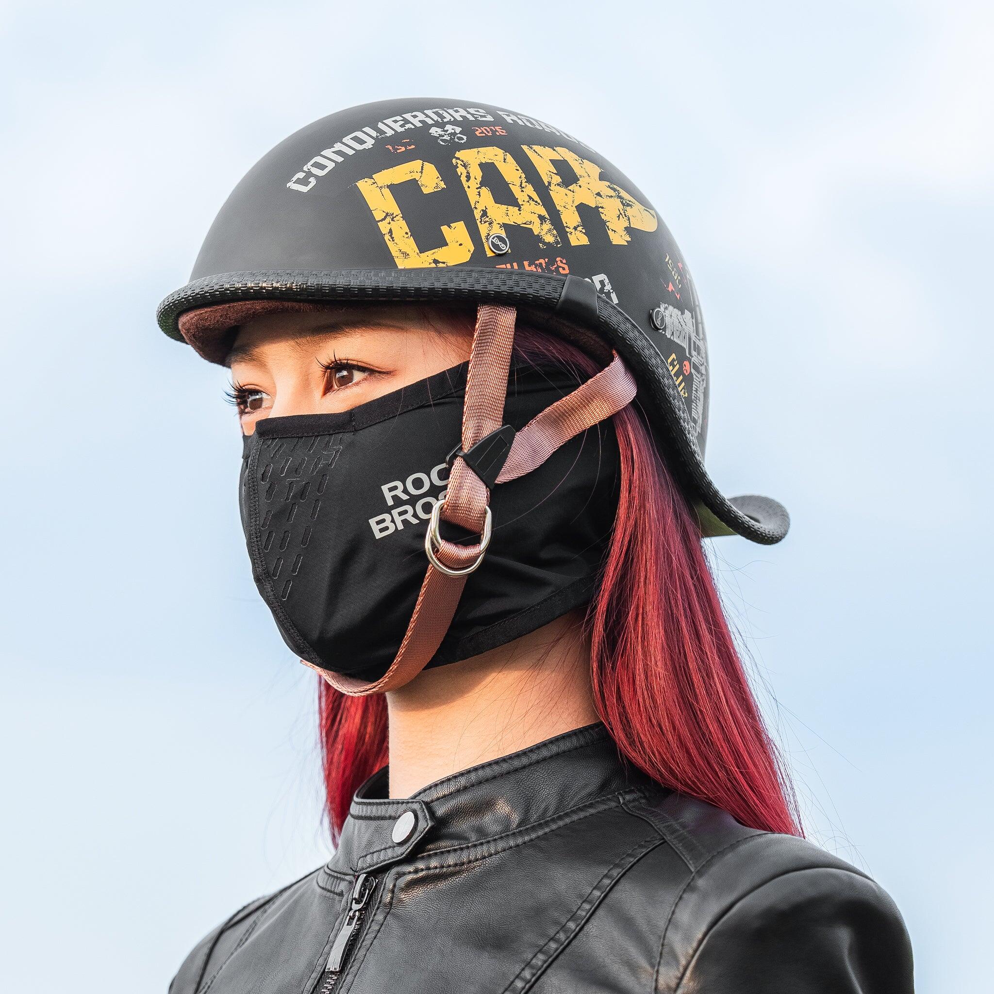 ROCKBROS Thermische Halb-Sturmhaube Winter Schwarz 2/6