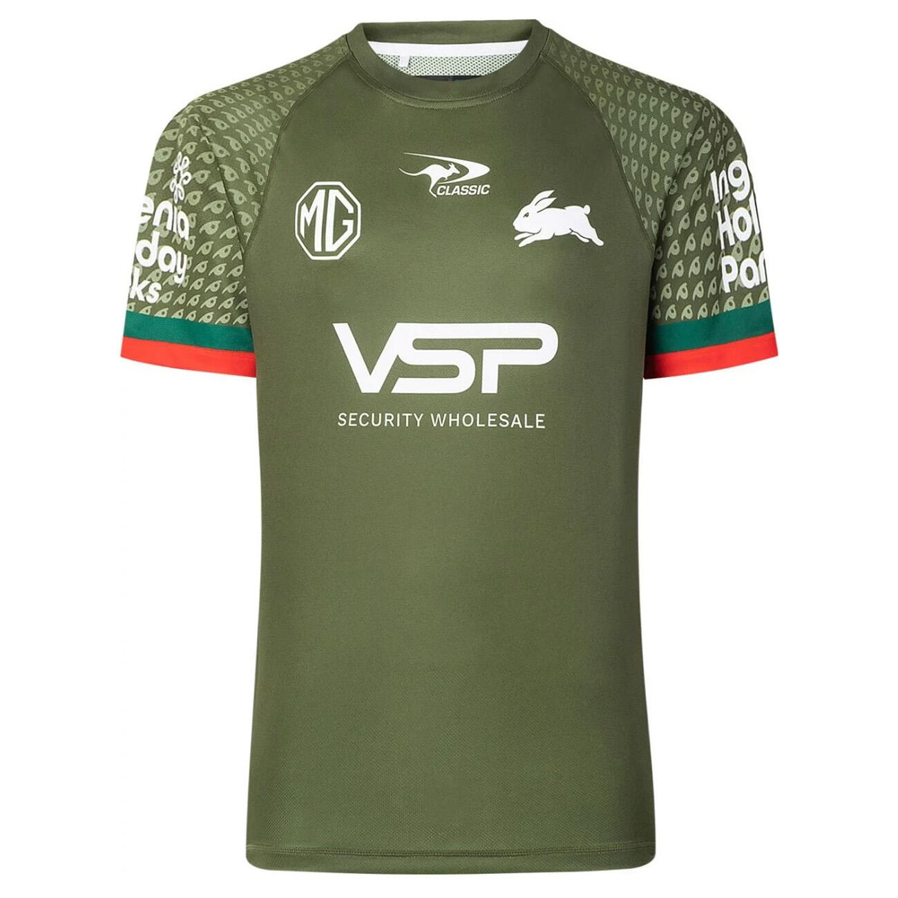 CLASSIC Trainingsshirt Heren Rabbitohs Nrl 2025 Kaki
