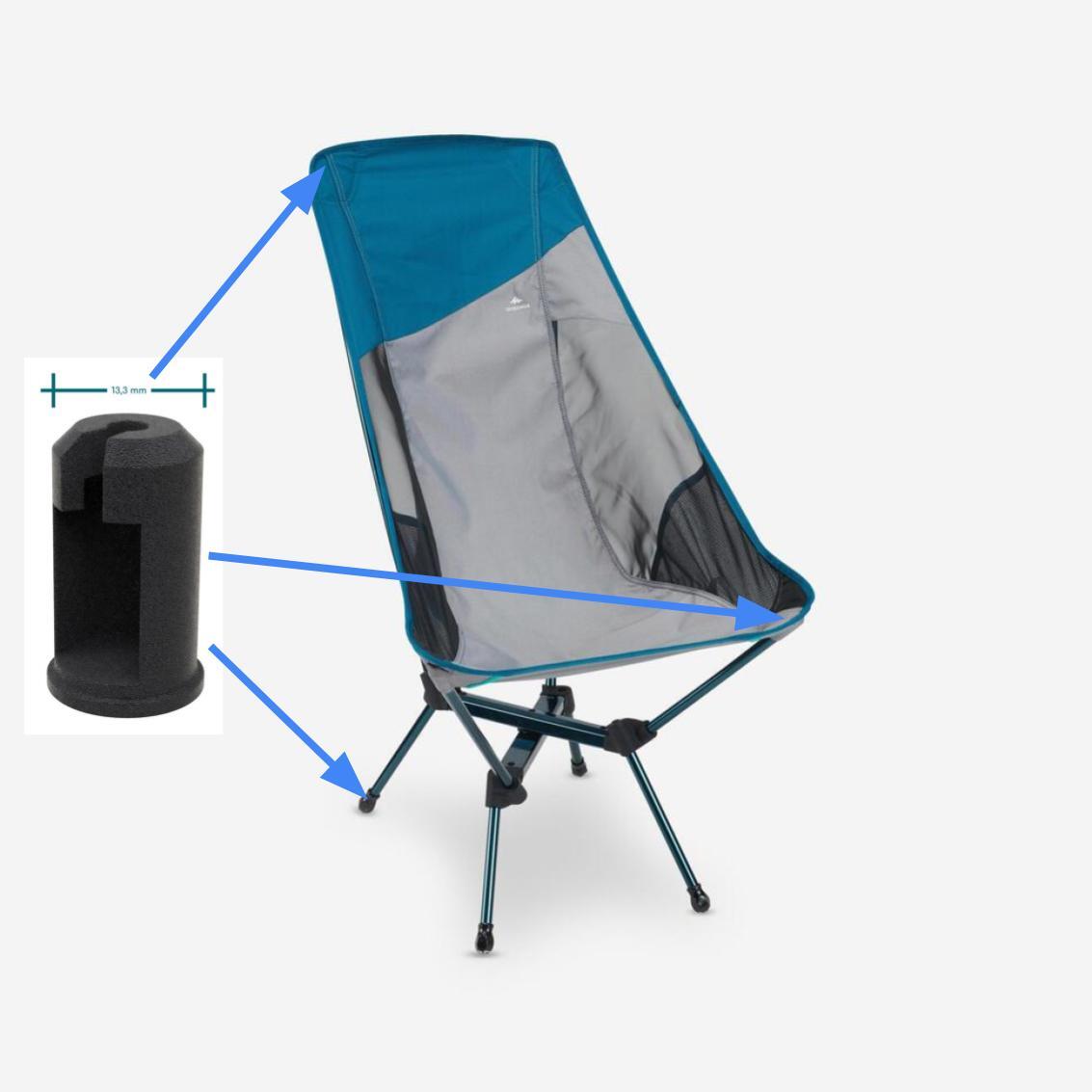 Elastische Endkappe für niedrigen Stuhl MH500 L und XL (13,3 mm) 2/5
