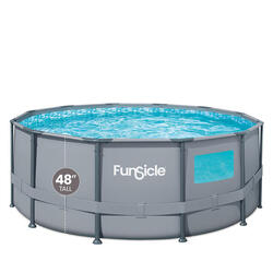 Piscine tubulaire ronde Funsicle Ø 3,66 m x H 1,22 m avec hublot
