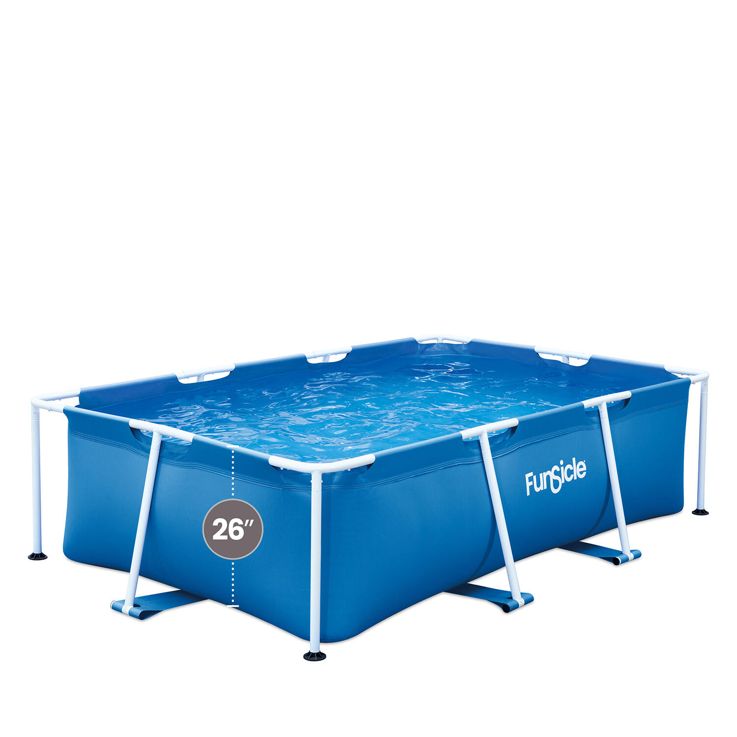 Funsicle - Piscine Tubulaire Rectangulaire Funsicle 2,60 X 1,60 X 0,66 M - Piscine - Bleu - No Size - Decathlon