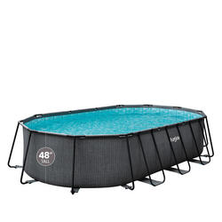 Piscine tubulaire ovale Oasis Designer™ Funsicle Dark 6,10 x 3,66 x 1,22 m