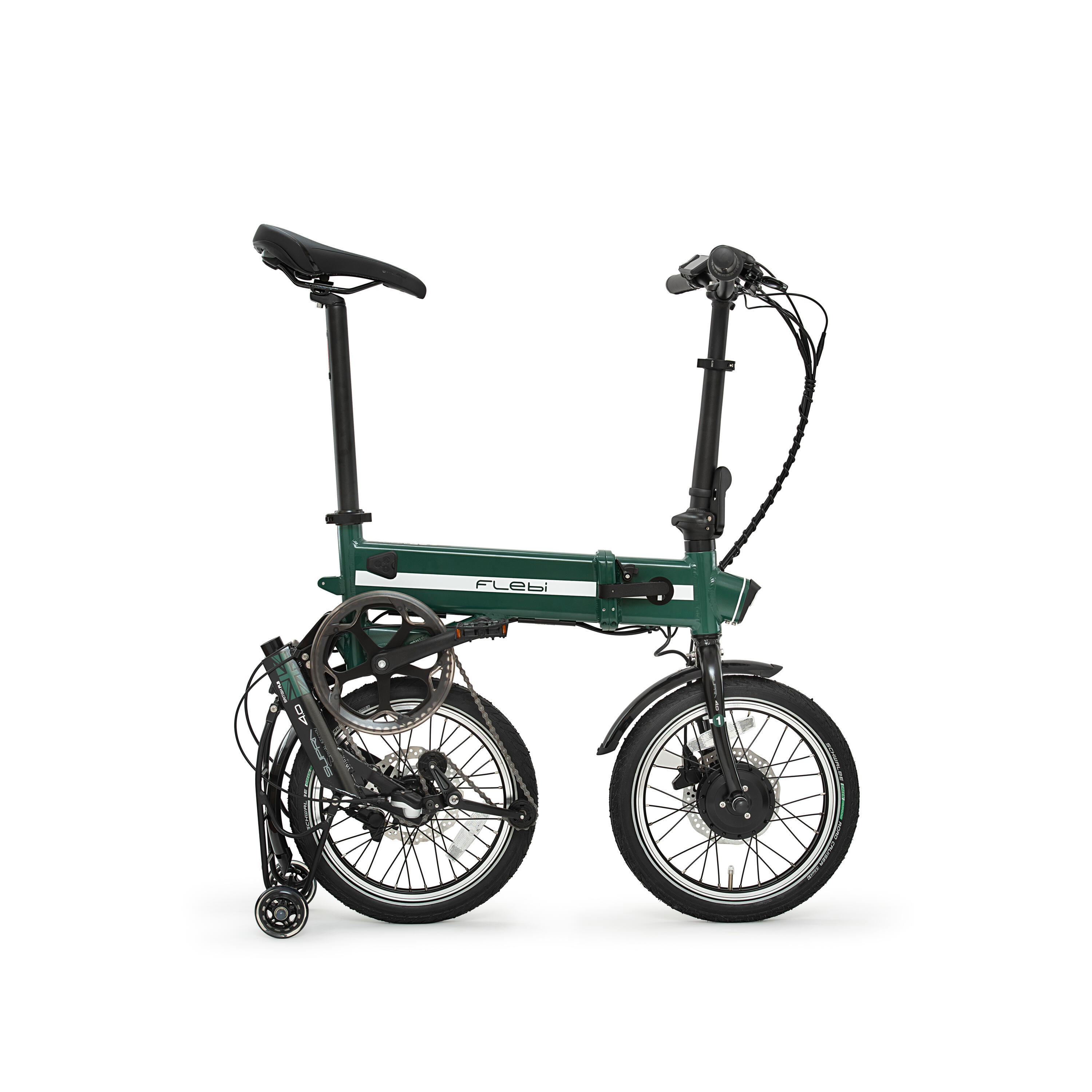Vélo électrique pliant Supra 4.0 British green | 16" | Autonomie 70 km 6/9