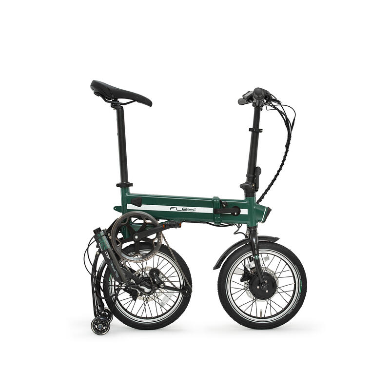 Bicicleta electrică pliabilă Flebi Supra 4.0 British Green | Roți 16” | 70km