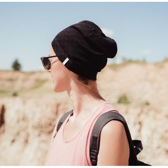 Beanie - Black/ Dark Grey Melange 2/5
