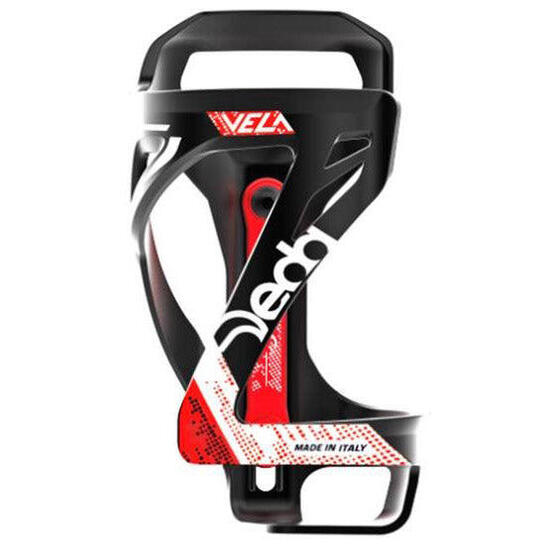 Deda Vela uchwyt na bidon boczny czarno-czerwony