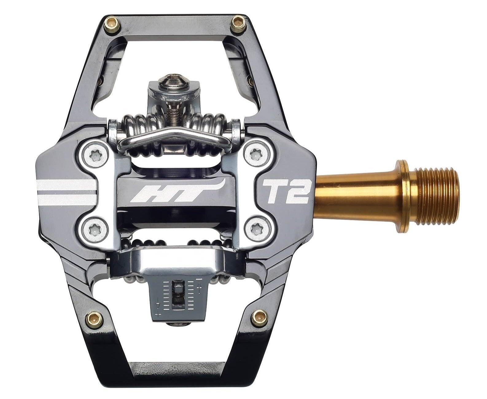 HT Components T2T Pedals (Alloy / CNC Ti - 80kg rider max) - Black
