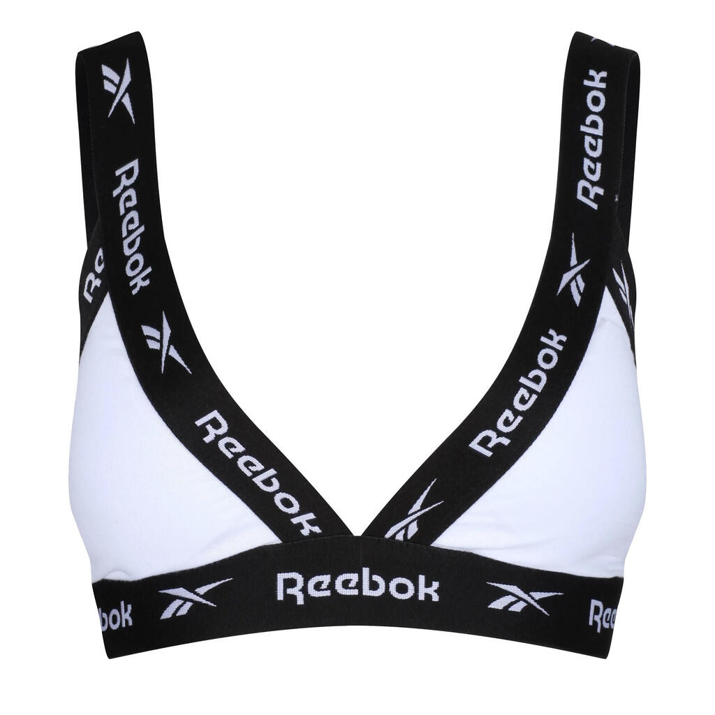 Womens/Ladies Dotty Triangle Sports Bra (White)
