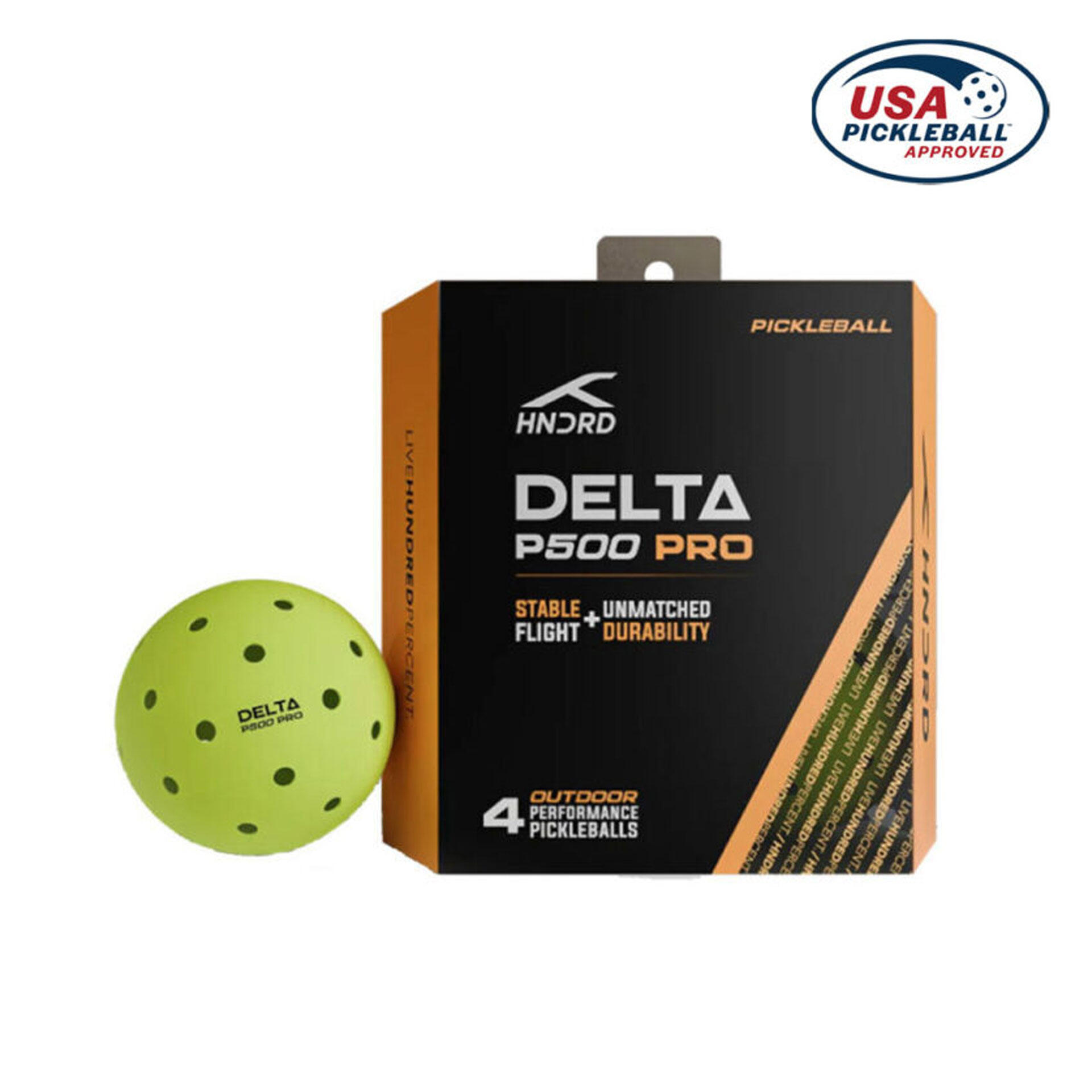 Hundred Delta P500 Pro (Pack of 4) Pickleball Ball