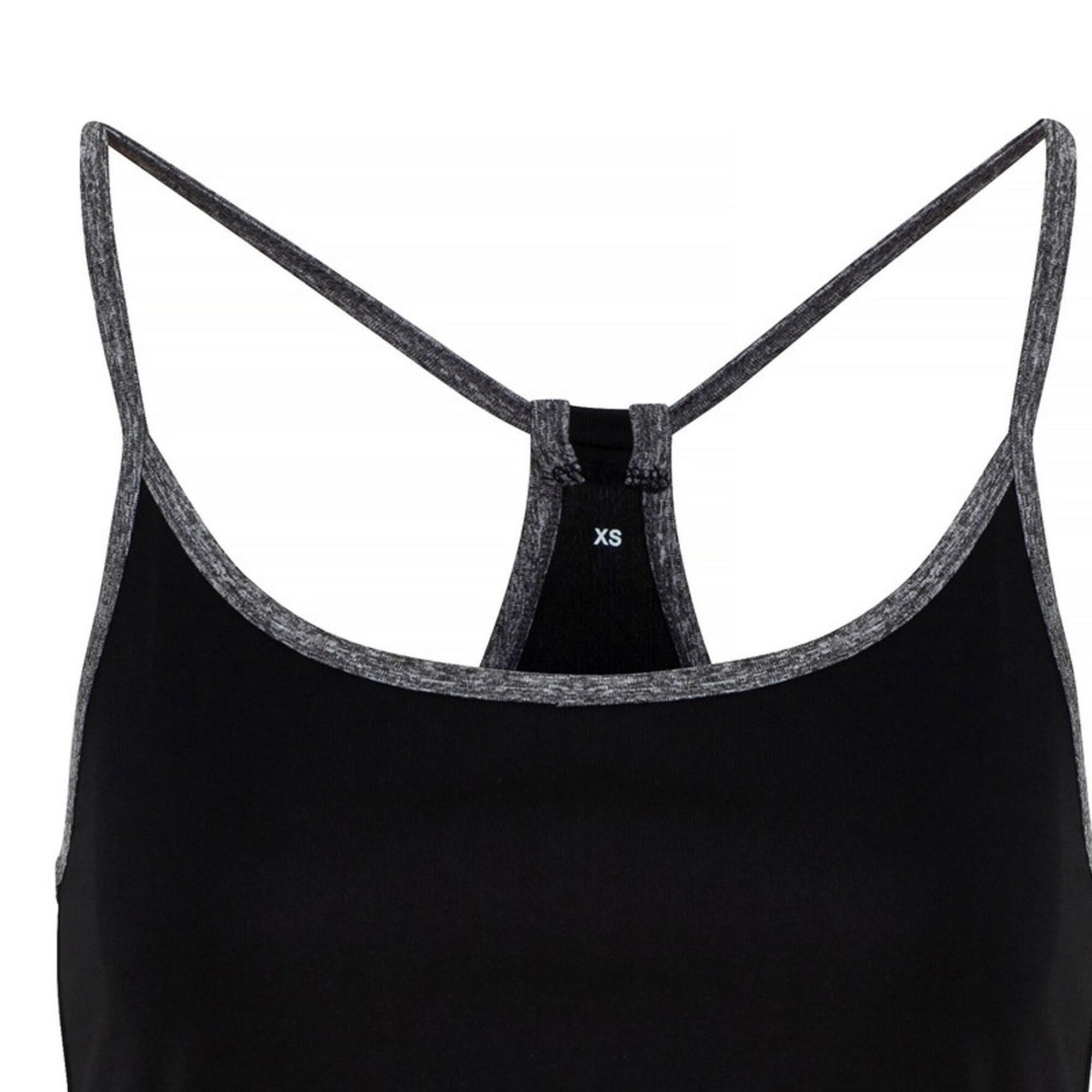 Weste für Yoga Damen Schwarz meliert 3/3