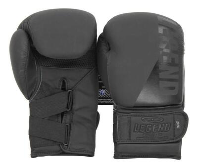 Wrist lock bokshandschoenen heren/dames mat zwart leer