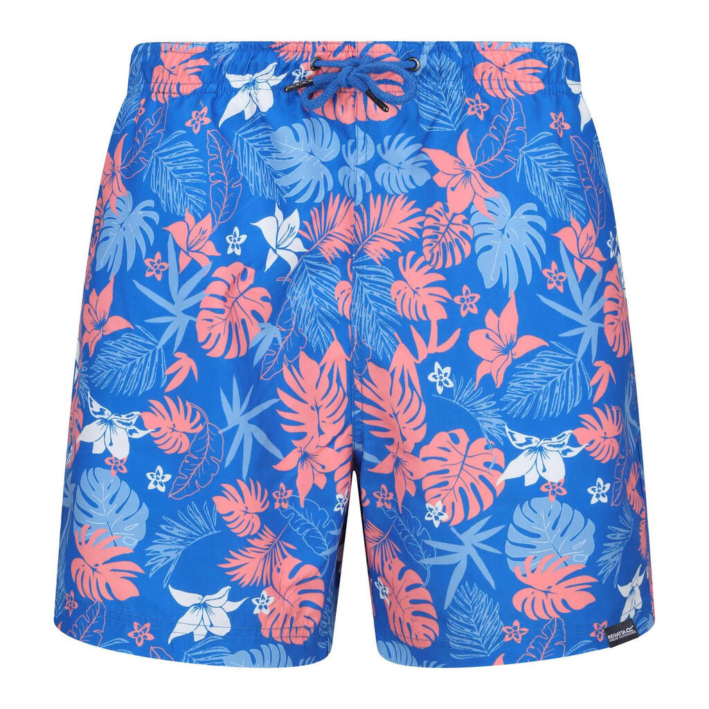 Mens Loras Family Hawaiian Swim Shorts (Oxford Blue)