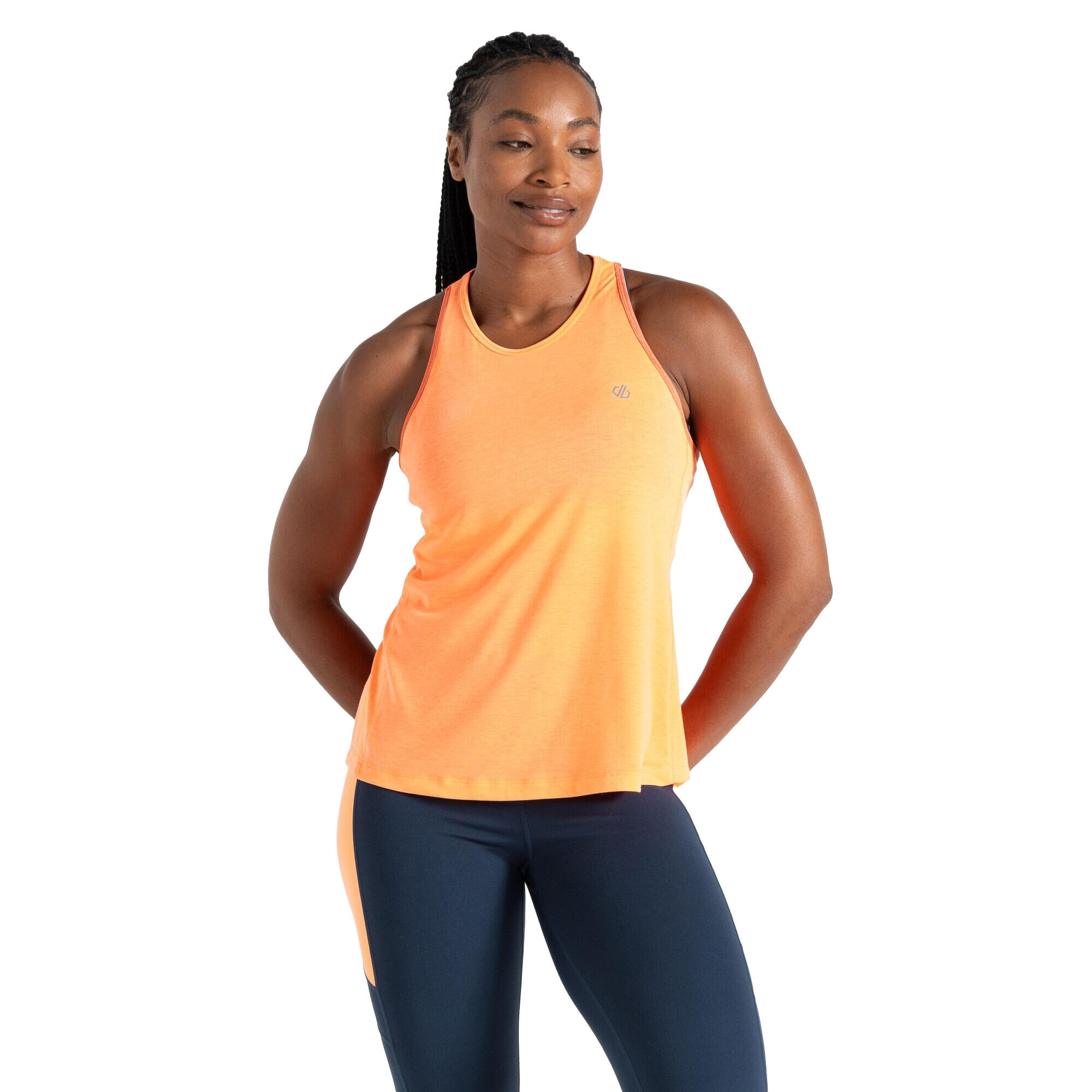 DARE 2B Camiseta Sin Mangas Gravitate para Mujer Cable Vivo, Satsuma