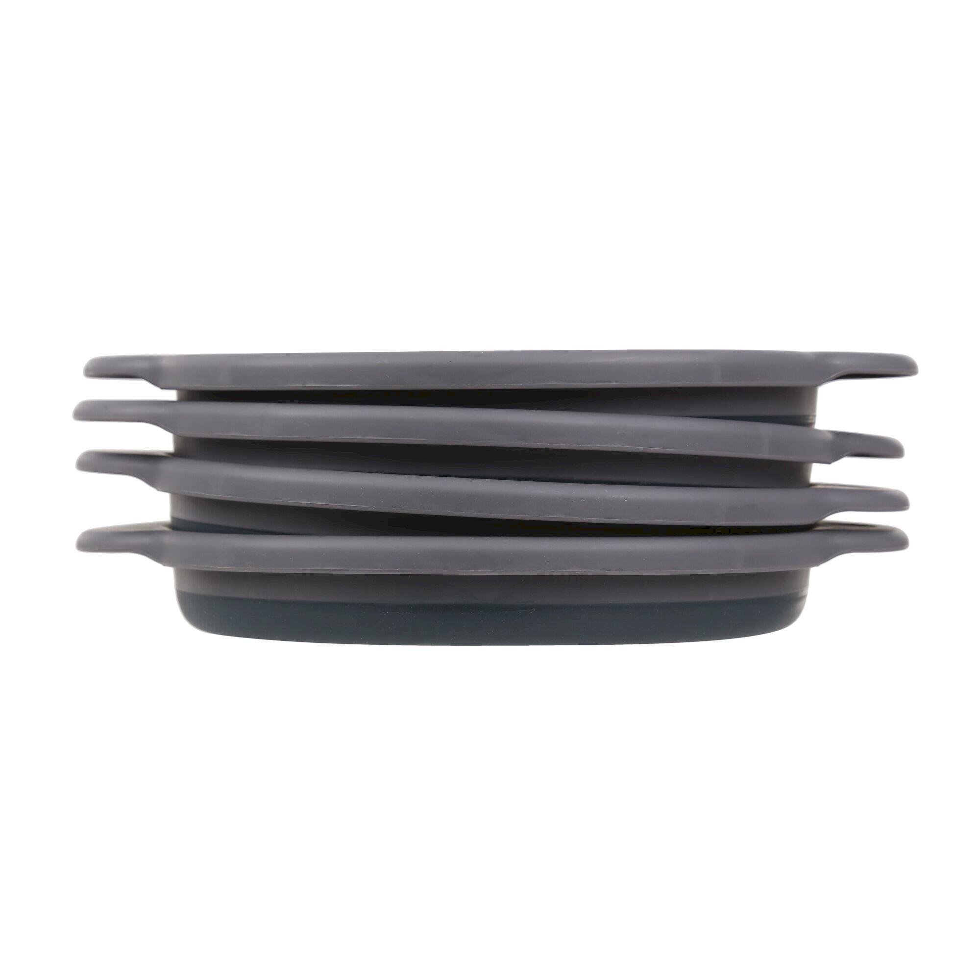 Pieghevole Scodella Set Misura Confezione 4 Regatta Grigio Ebano 4/5