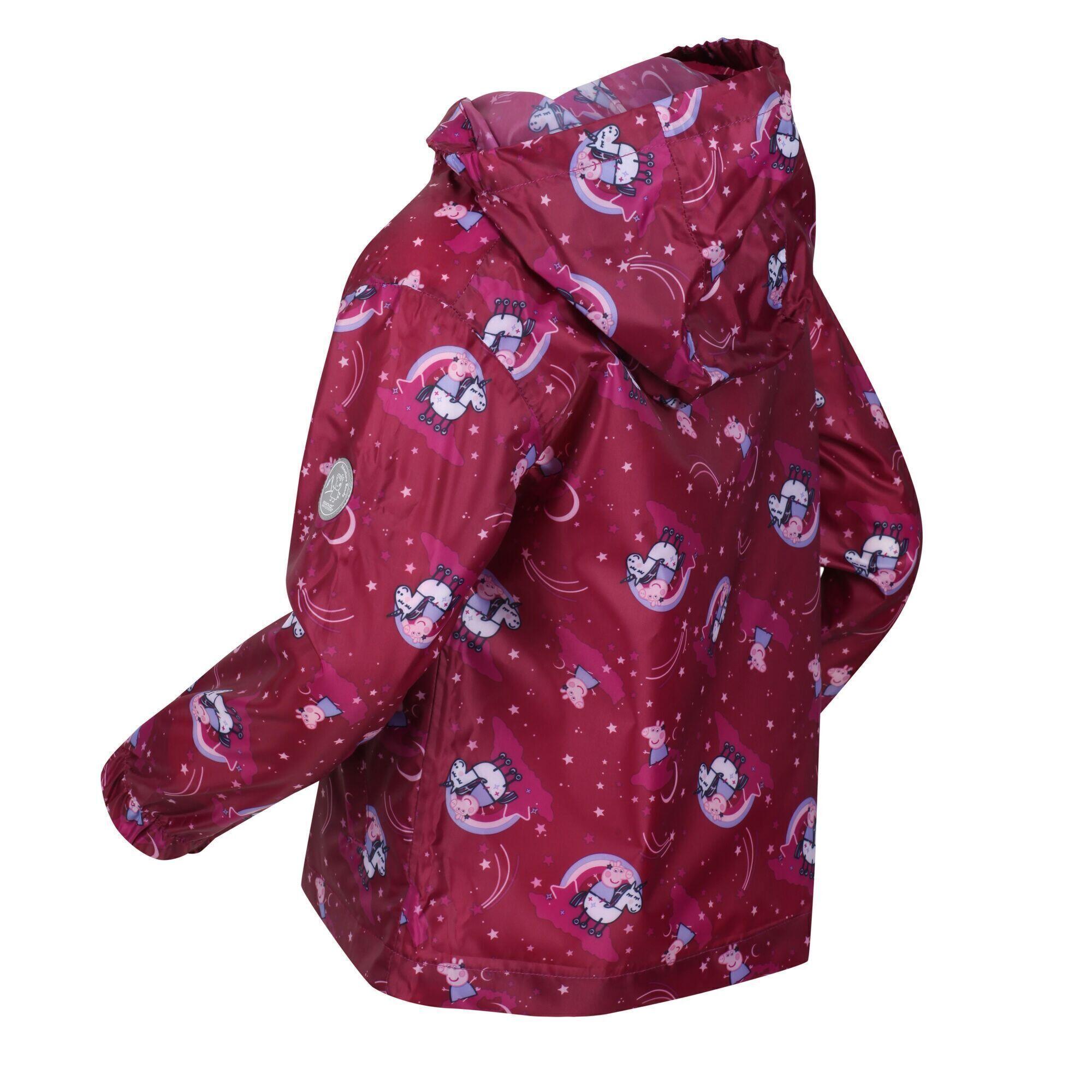 Veste Imperméable Motif/style Peppa Pig Enfant (Framboise Foncé) 4/5