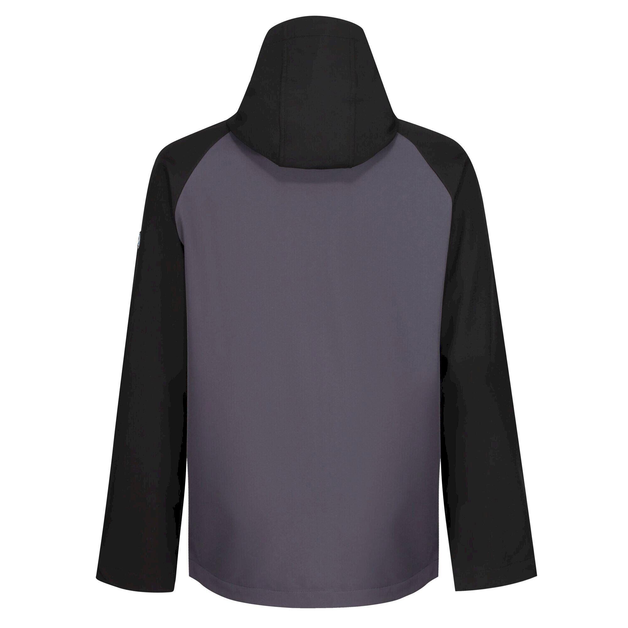 Mens Soft Shell Jacket (Iron/Black) 2/5